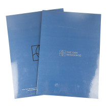 Customised Logo 2 Pockets Custom Print Kraft Paper File Company Presentation Thick Card A5 A4 Folders with Card Slot
