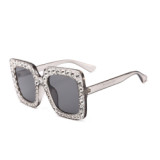 11832 Superhot Eyewear Fashion Women Oversized Sun glasses brand designer shades 2018 diamond-mounted Rhinestone Sunglasses