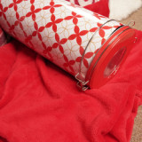 Coral fleece blanket with very soft hand feel for Christmas with Tin can packaging