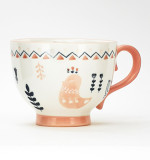 Painted Ceramic Mug Ladies Home Large-capacity Oatmeal Cup Milk Breakfast Coffee Cup