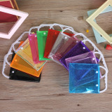 Wholesale Magic Color Laser PVC Bag with Button Plastic Tote Bag  Waterproof Colorful Jelly Bag Customized LOGO
