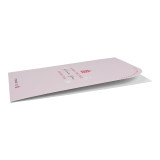 Custom Print Logo A5 Size School Kids Education Pink Paper Folder Envelope with Pocket