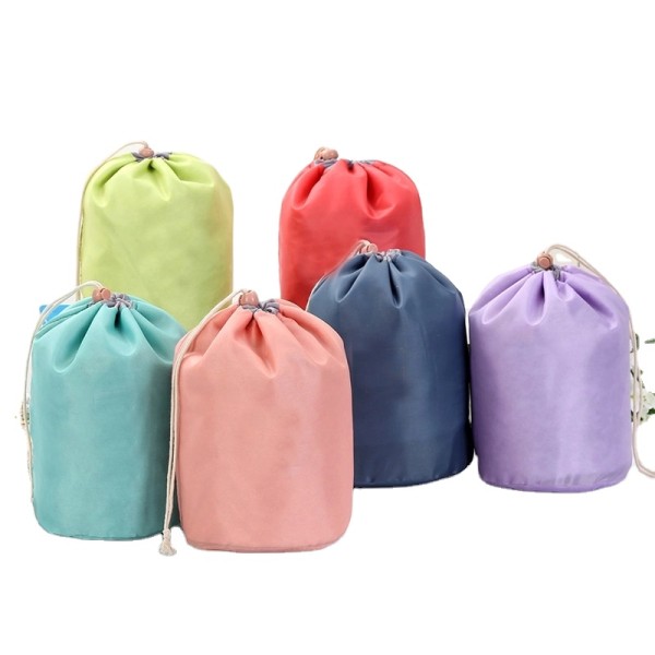 2021 Hot promotion large capacity woman cosmetic bag polyester drawstring cosmetic bag
