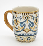 Wholesale marbled glazed ceramic mug ins simple M letter gilt creative water cup LOGO customization