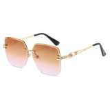 26437 Superhot Eyewear 2019 Fashion Lady Frameless Sun glasses Tinted Women Rimless Sunglasses