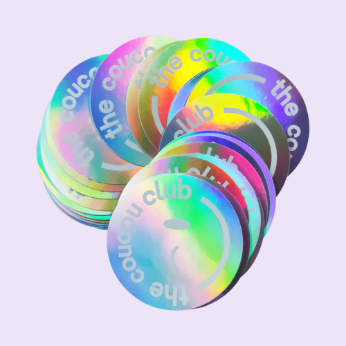 Customised Die Cut Cute Holographic Waterproof Rainbow Prisms Sticker Print Custom Vinyl Window Decal Sticker