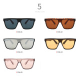 13545 Superhot Eyewear 2019 Fashion Men Women Black Rectangular Shield Shades Flat Top Sunglasses