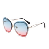 11232 Superhot Eyewear 2019 Fashion Ladies Big Sun glasses Oversized Rimless Women Sunglasses