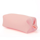 Solid Color Silicone Makeup Lady Waterproof Storage Bag Hand Bag Army Green Wash Cosmetic Bag Custom LOGO