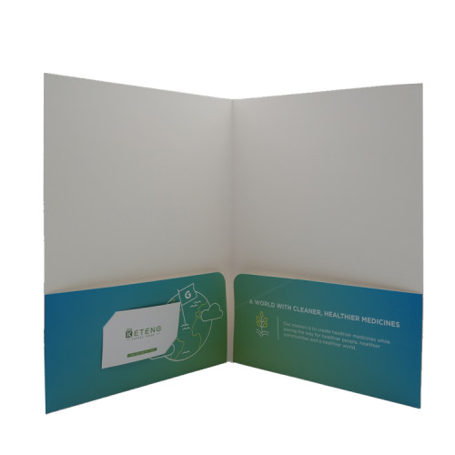 Wholesale Custom Size Logo Paper Presentation  A4 File Folder With Pocket