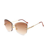 11035 Superhot Eyewear 2019 Fashion Ladies Sun glasses Amazon hot selling Rimless Sunglasses