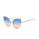 11025 Superhot 8 Color Little Bee Classical Cateye Style Metal Frame Anti UV cat.3 Women 2018 Sunglasses