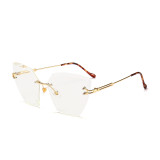 10835 Superhot Eyewear 2019 Fashion Tinted Women Sun glasses Rimless Pointed Cat Eye Sunglasses
