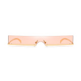 202901 Superhot Eyewear 2019 Fashion Small Rectangle Sun glasses Tinted Lenses Ladies Rimless Sunglasses