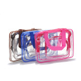 2020 fashion woman makeup bag transparent three-piece set waterproof PVC cosmetic bags