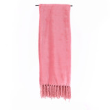 Best Supplier Luxury Cozy Soft Solid Polyester Flannel Fleece Blanket with Tassels