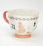 Painted Ceramic Mug Ladies Home Large-capacity Oatmeal Cup Milk Breakfast Coffee Cup