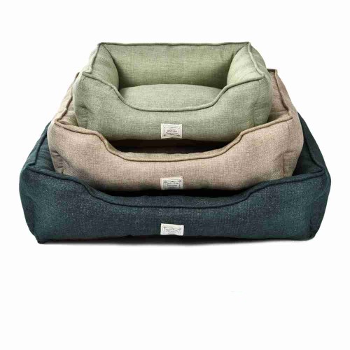 Imitation Linen Fabric Cozy Pet Sofa Durable Chew-Proof Cat Dog Bed
