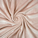 confortable solid flannel fleece blanket package with hanger