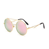 22633 Superhot Eyewear 2018 Round Gold Metal Alloy Frame Big Size Coating lens Unisex Sunglasses