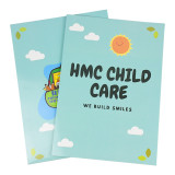 Custom Cute Cartoon Design Two Pocket Paper Presentation File Folder For Education Institute and School