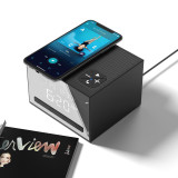 Table and Desk Board Electric Clock with Speaker Wireless Charger