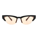13645 Superhot Eyewear 2019 Fashion Women Sun glasses Half Frame Cat Eye Sunglasses