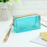 Promotional Make up Brush Pouch Bag Shiny Clear Jelly PVC Cosmetic Bag Ladies Women Girls Travel Makeup Bags