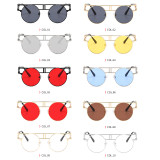 Superhot Eyewear 13961 Metal Frame Steam punk Sun glasses Small Round Steampunk Sunglasses