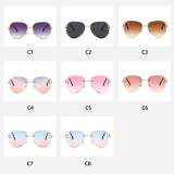 A0368 Superhot Eyewear 2019 Fashion Sun glasses Women Female Lady Rimless Sunglasses