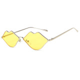 25133 Superhot  Newest Design Sexy Lip Shape Sun glasses Women shades Fashion Metal Frame Ocean Lens sunglasses