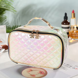 New trending luxury laser PU leather makeup bags organizer travel brush storage bag make up case cosmetic bags