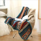 Flannel Sherpa Throw Bohemian Soft Plush Flannel Blanket Throws For Home