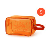 Custom LOGO Travel Transparent Makeup Bag PVC Zipper Tote Cosmetic Bag Pouch Clear Beauty Make Up Bags