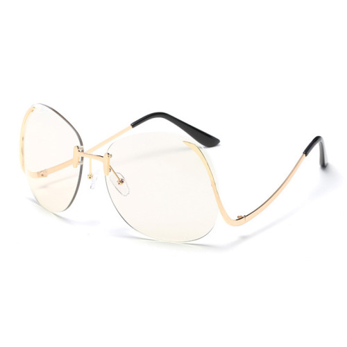 Superhot Eyewear 11635 Fashion 2020 Women Sun glasses Oversized Rimless Sunglasses