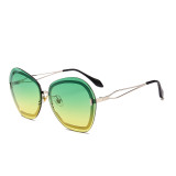 11232 Superhot Eyewear 2019 Fashion Ladies Big Sun glasses Oversized Rimless Women Sunglasses