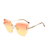 10835 Superhot Eyewear 2019 Fashion Tinted Women Sun glasses Rimless Pointed Cat Eye Sunglasses