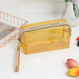 Promotional Make up Brush Pouch Bag Shiny Clear Jelly PVC Cosmetic Bag Ladies Women Girls Travel Makeup Bags