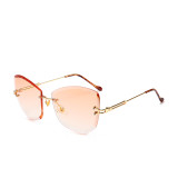 11035 Superhot Eyewear 2019 Fashion Ladies Sun glasses Amazon hot selling Rimless Sunglasses