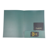 Popular CMYK Printing Custom Logo Paper Document File Folder with Two Pockets