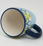 Wholesale 12 OZ Blue Custom Logo Picture Tea Milk Ceramic Cup Mug Travel Coffee Mug
