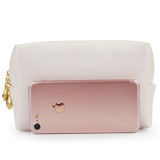custom eco-friendly waterproof PU leather cosmetic bag small make up bags with logo stamping