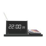 Qi Wireless Charger with Smart Clock Multifunction LED Screen Alarm clock Wireless charger