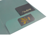 Popular CMYK Printing Custom Logo Paper Document File Folder with Two Pockets