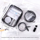 Amazon Hot Sells Organizer Clear Travel PVC Zipper Bags WaterProof Makeup Transparent Cosmetic Bags