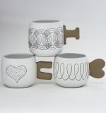 Guangdong factory 7OZ Customized Mugs Ceramic Mug Best Gift For Valentine Lover