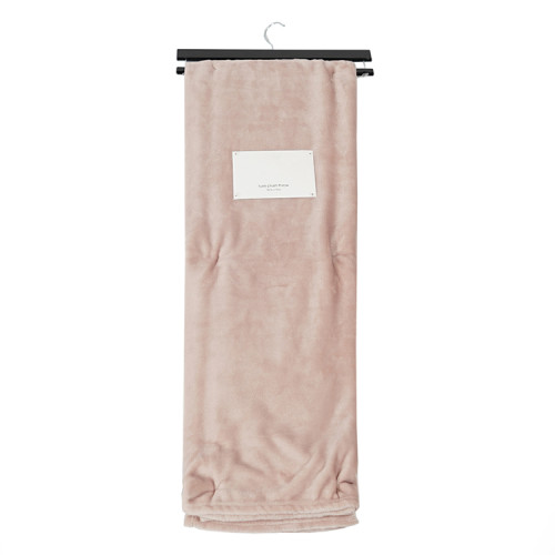 confortable solid flannel fleece blanket package with hanger