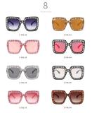 11832 Superhot Eyewear Fashion Women Oversized Sun glasses brand designer shades 2018 diamond-mounted Rhinestone Sunglasses