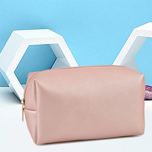 custom eco-friendly waterproof PU leather cosmetic bag small make up bags with logo stamping