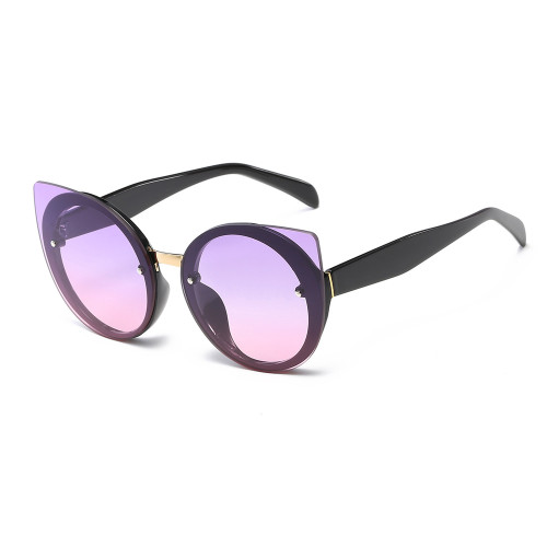 22237 Superhot Eyewear 2019 New Fashion Tinted Women Round Pointed Cat Eye Sunglasses